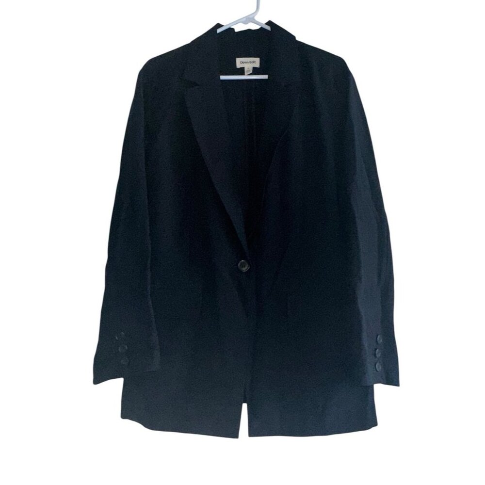 Open Edit Soft Gabardine One Button Collared Blaz… - image 1